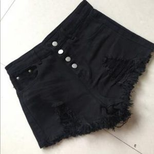 Black high waisted shorts